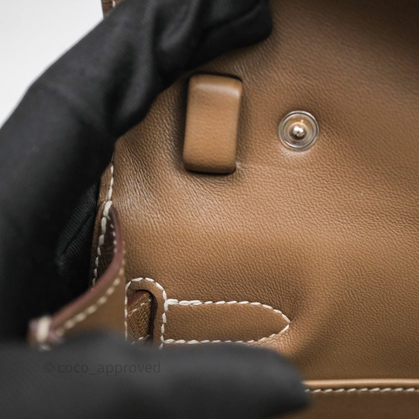 Hermes Kelly Elan Etoupe Madame Palladium Hardware