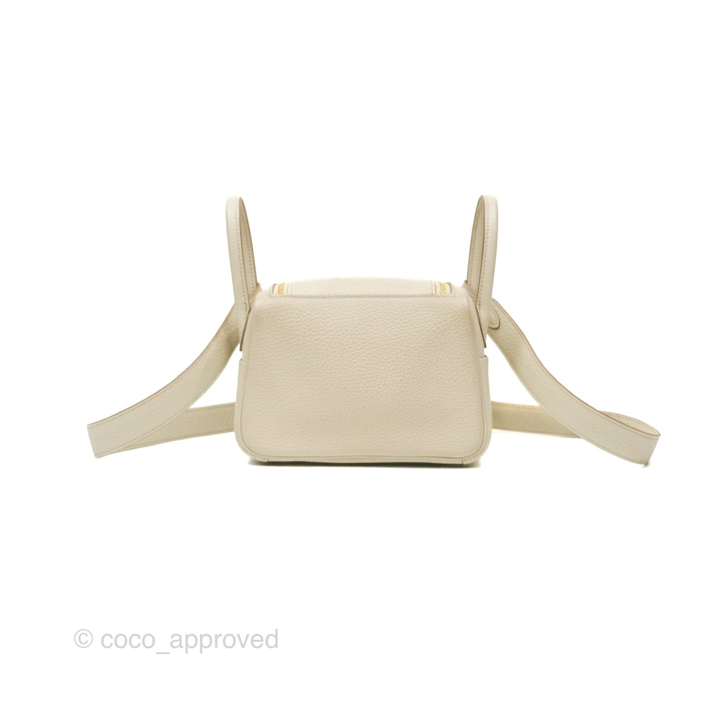 Hermès Mini Lindy 20 Beton Clemence Gold Hardware