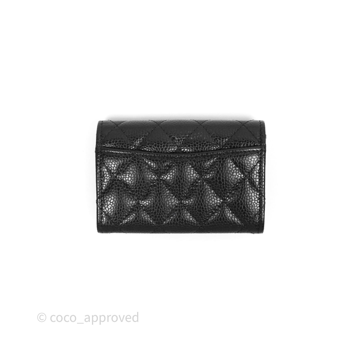 Chanel Quilted Flap Card Holder Caviar Black Gold Hardware