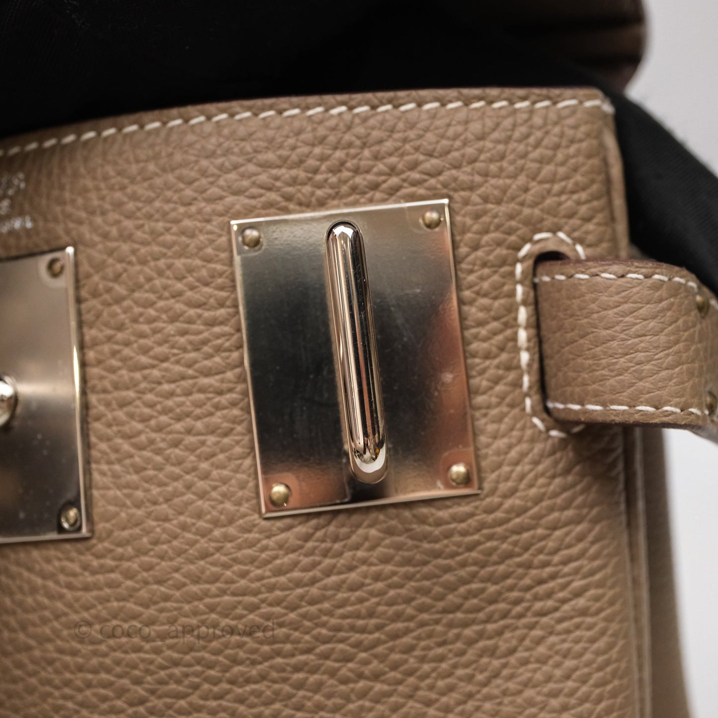 Hermès Hac a Dos PM Backpack Etoupe 18 Togo Palladium Hardware