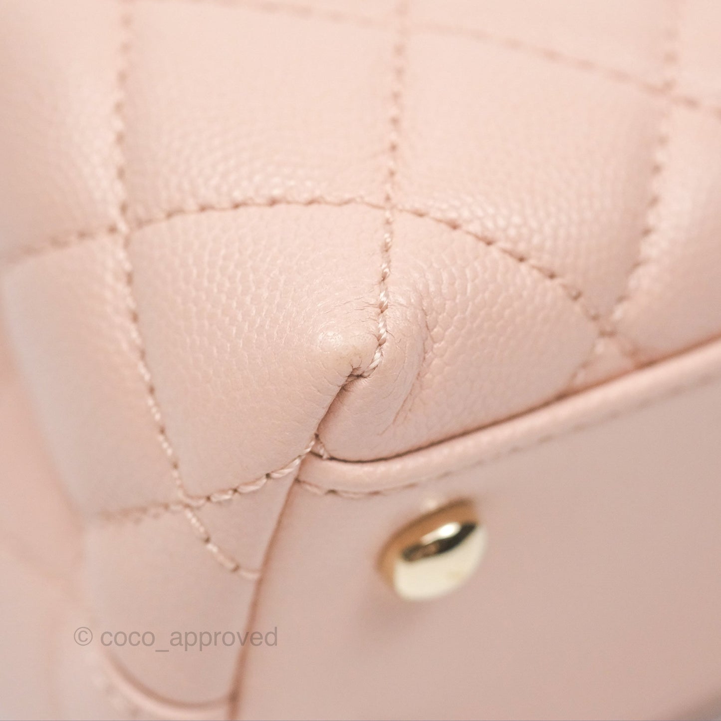 Chanel Small Coco Handle Light Pink Caviar Gold Hardware