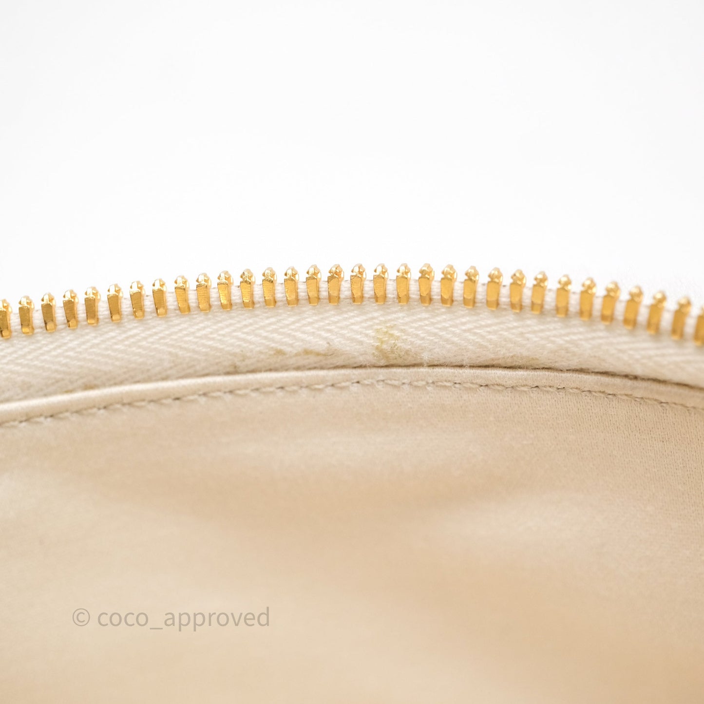 Miu Miu Shearling Vanity Case White Gold Hardware