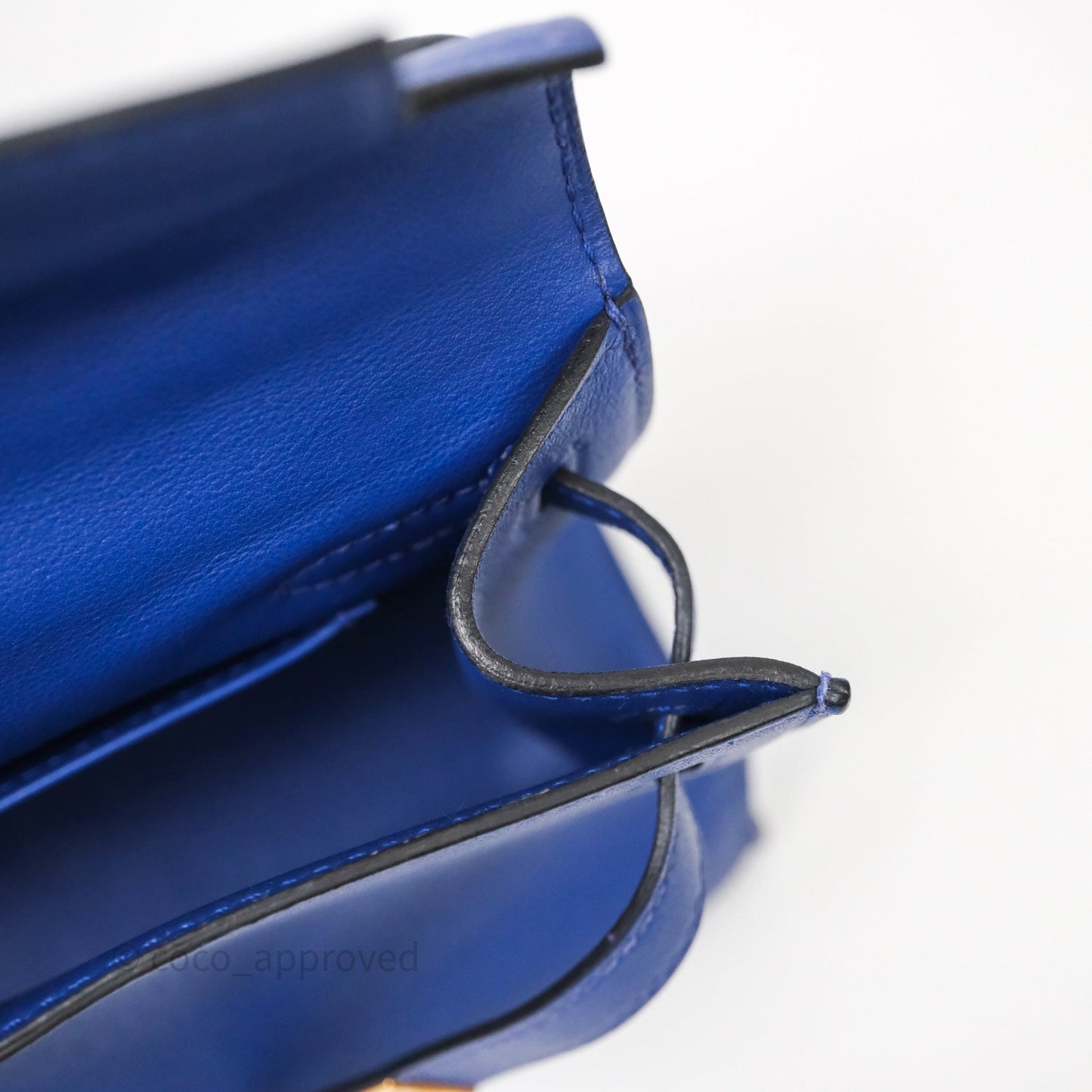 Hermès Kelly Pochette Clutch Electric Blue Swift Gold Hardware
