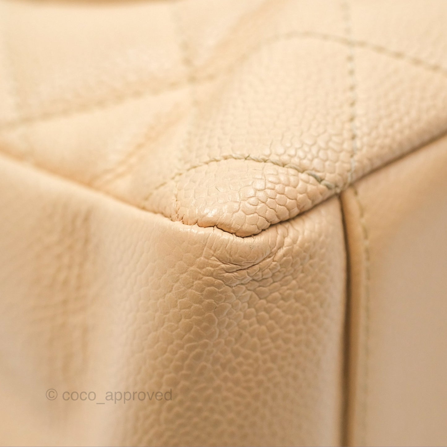 Chanel GST Beige Caviar Gold Hardware