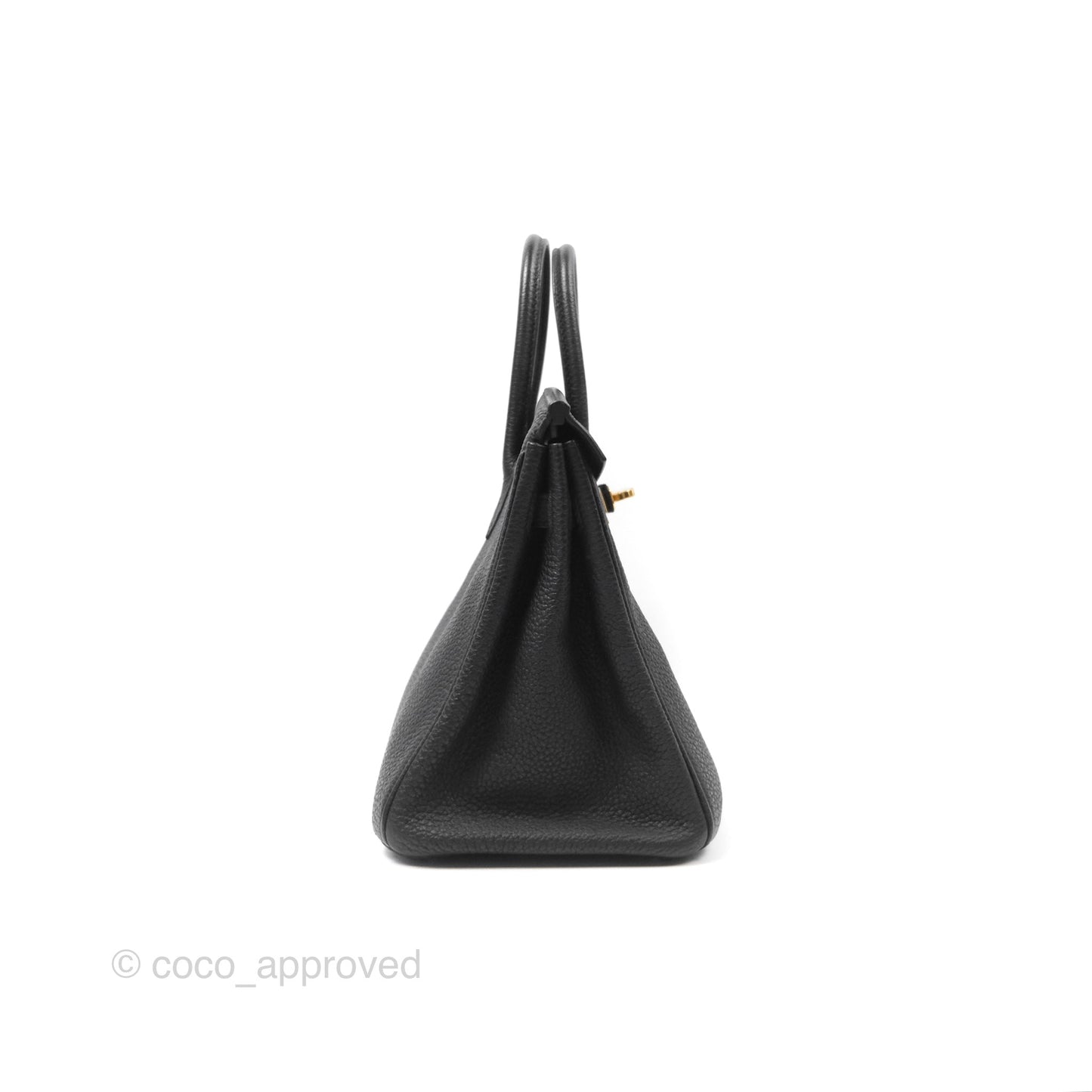 Hermès Retourne Birkin 25 Noir Togo Gold Hardware