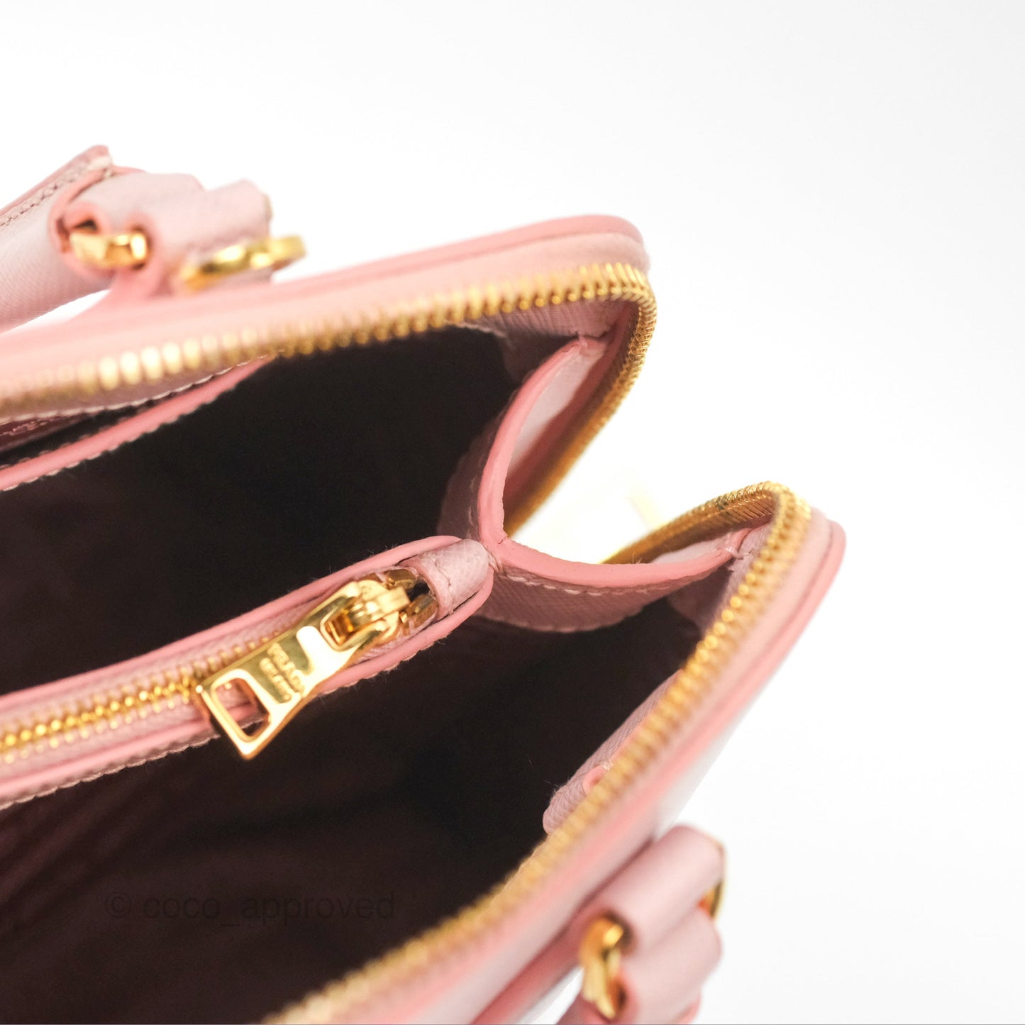 Prada Small Promenade Bag Saffiano Lux Light Pink