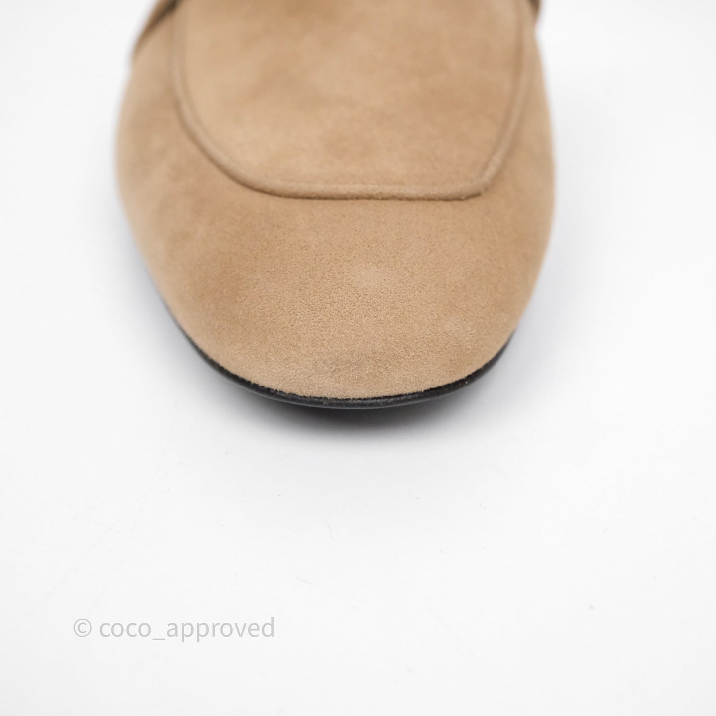 Hermès Oz Velvet Mules in Beige Sable Gold Hardware Size 37.5