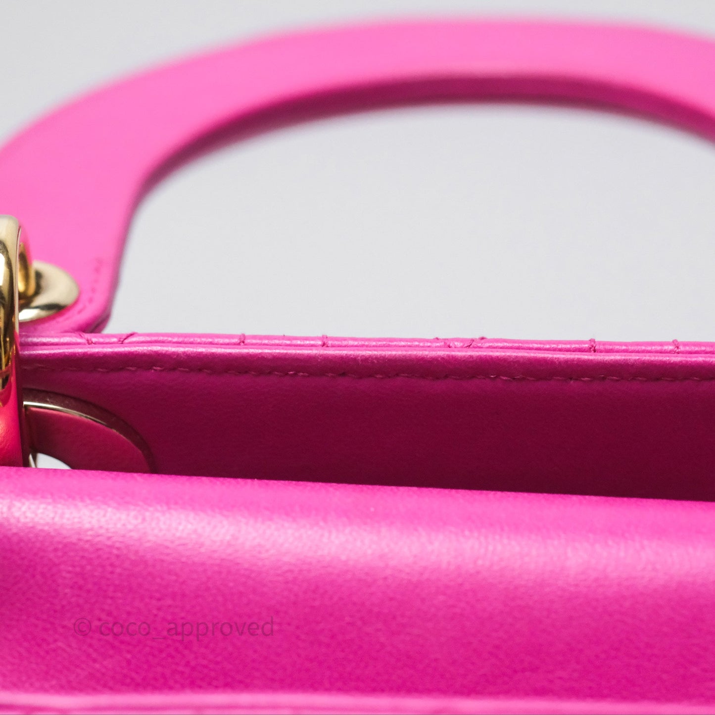 Christian Dior Small Lady Dior My ABCDior Magenta Cannage Lambskin