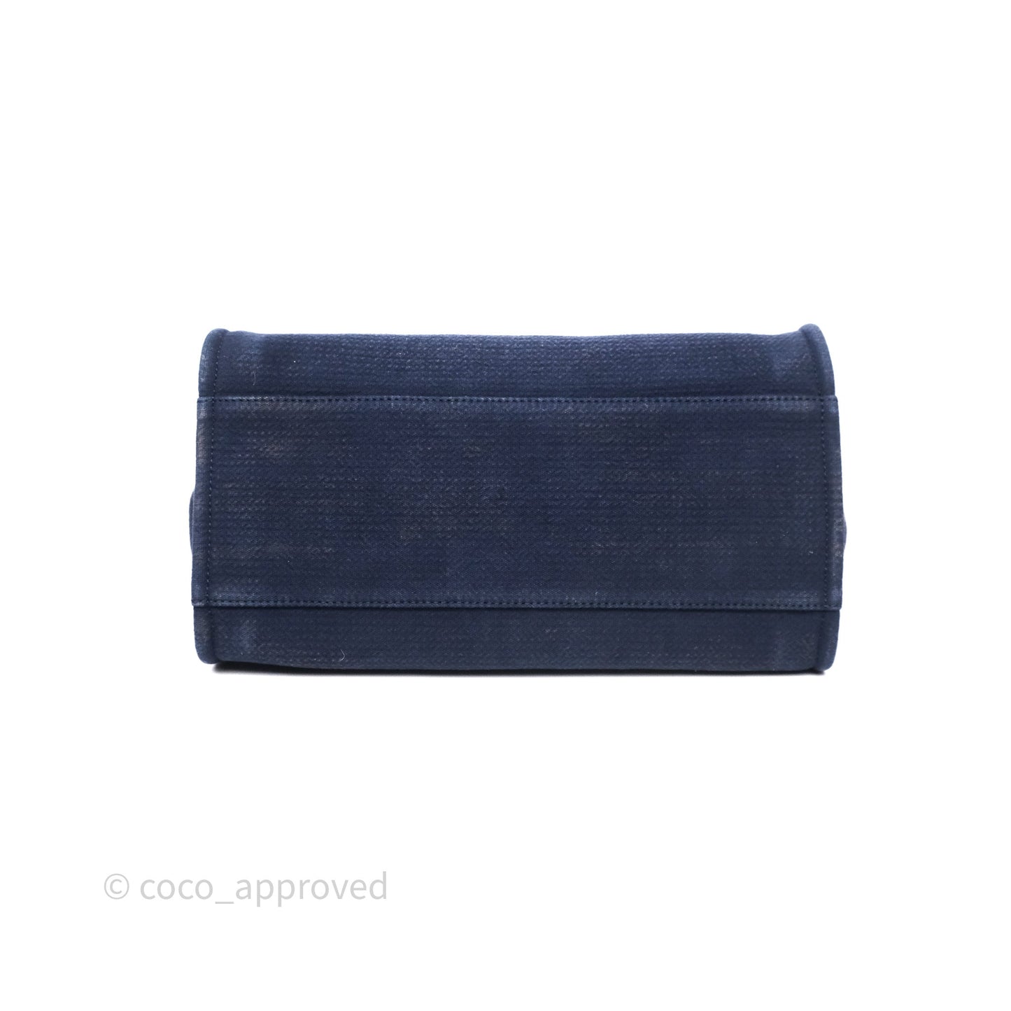 Chanel Large Deauville Navy Canvas Silver Hardware