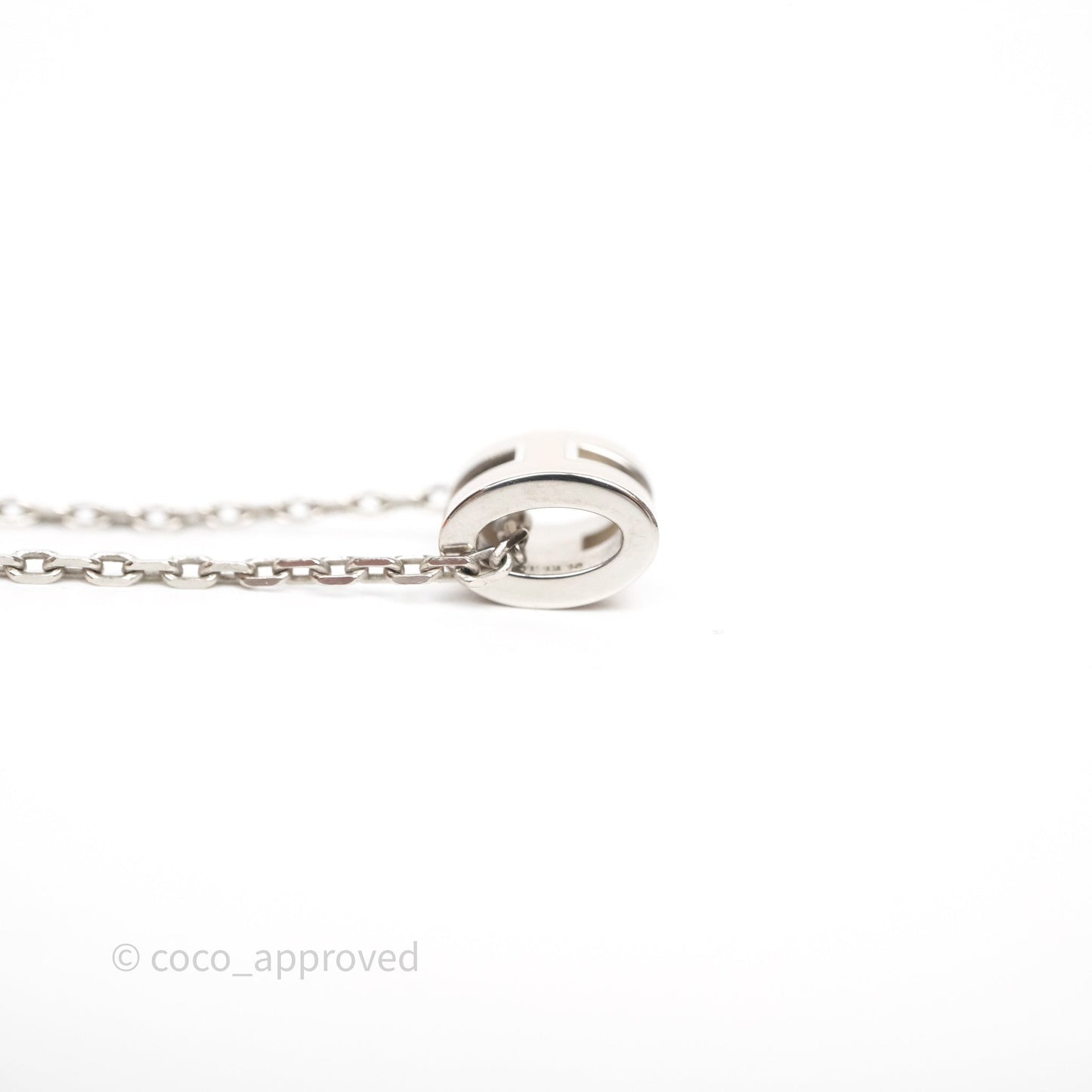 Hermès Mini Pop H Pendant Necklace Marron Glace Palladium Hardware