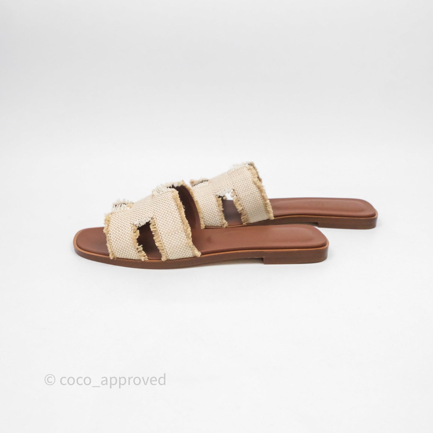 Hermes Oran Sandal Beige Size 36.5