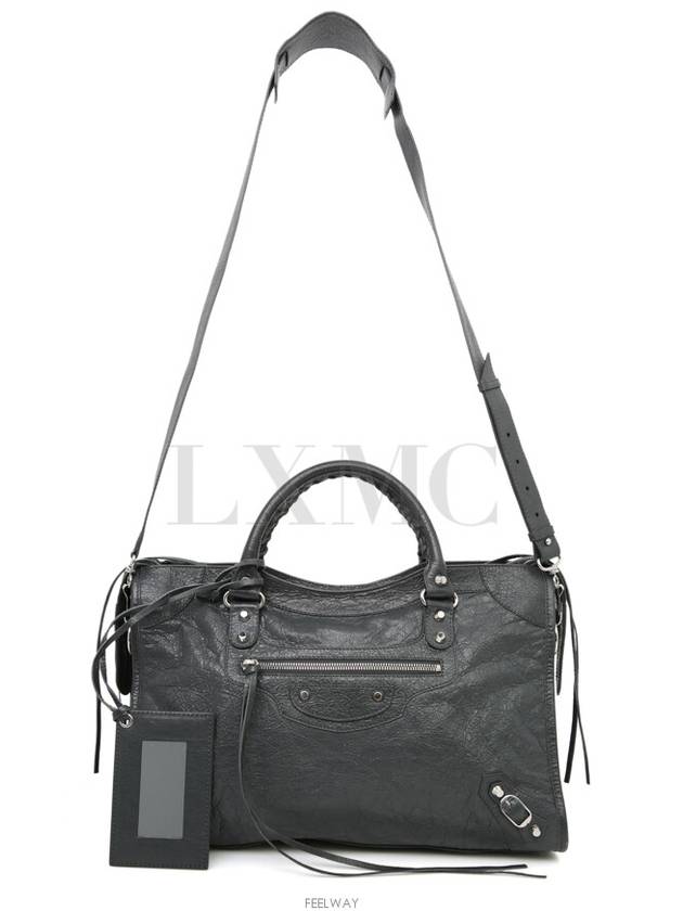 Luxury Balenciaga City motor bag gray 505550 cross