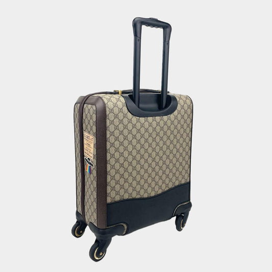 Luxury Gucci GG Supreme Carry-On Suitcase- Travel Patches