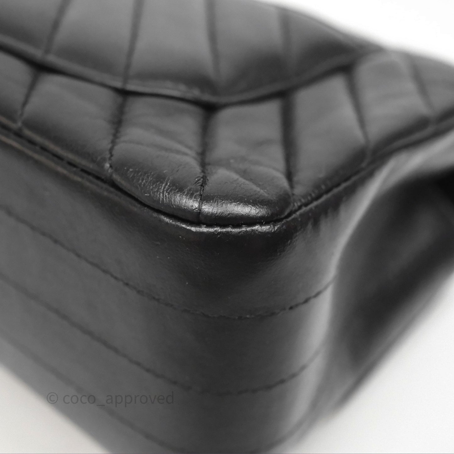 Chanel Quilted Mini Rectangular Chevron Black Lambskin So Black Hardware