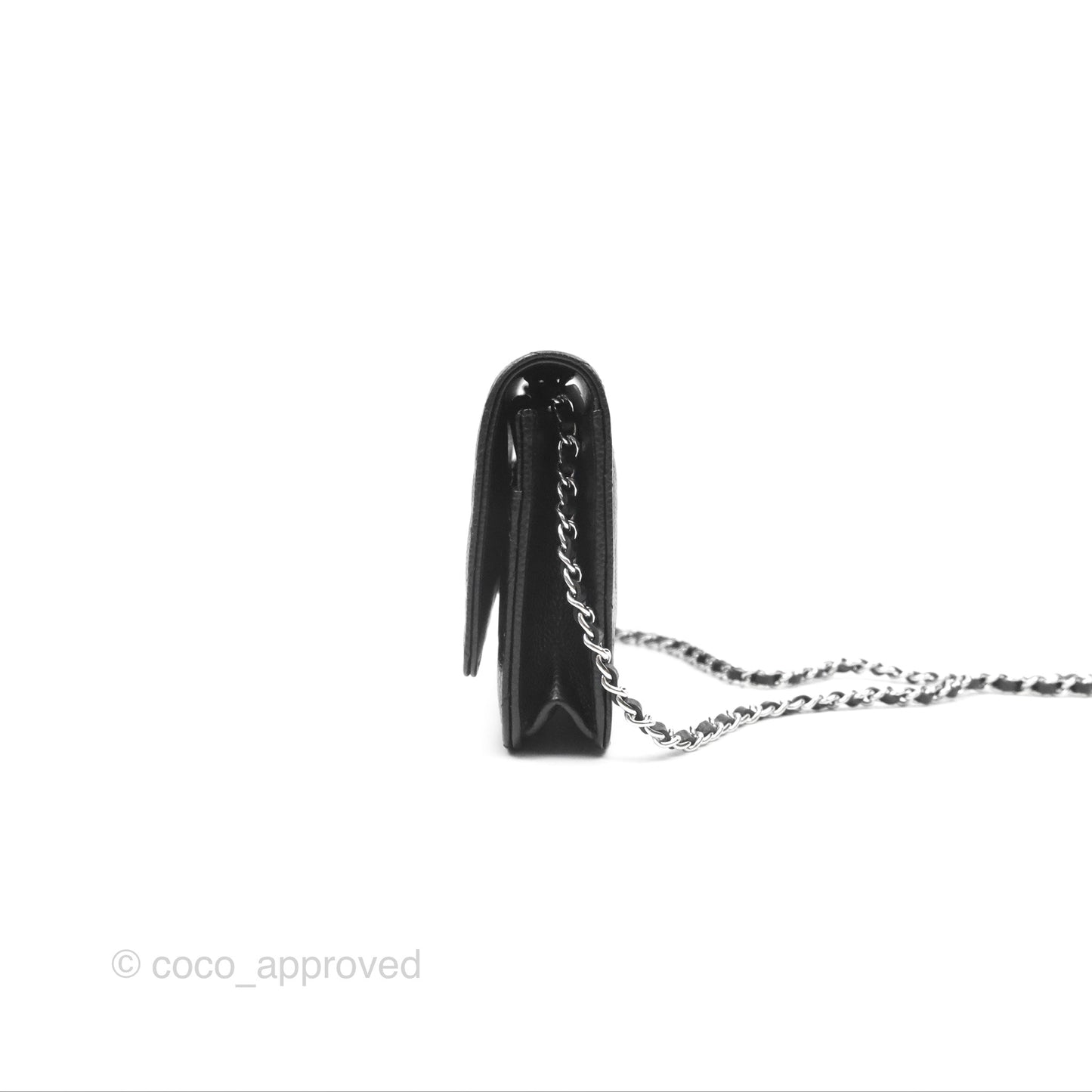 Chanel Quilted Classic WOC Black Caviar Silver Hardware