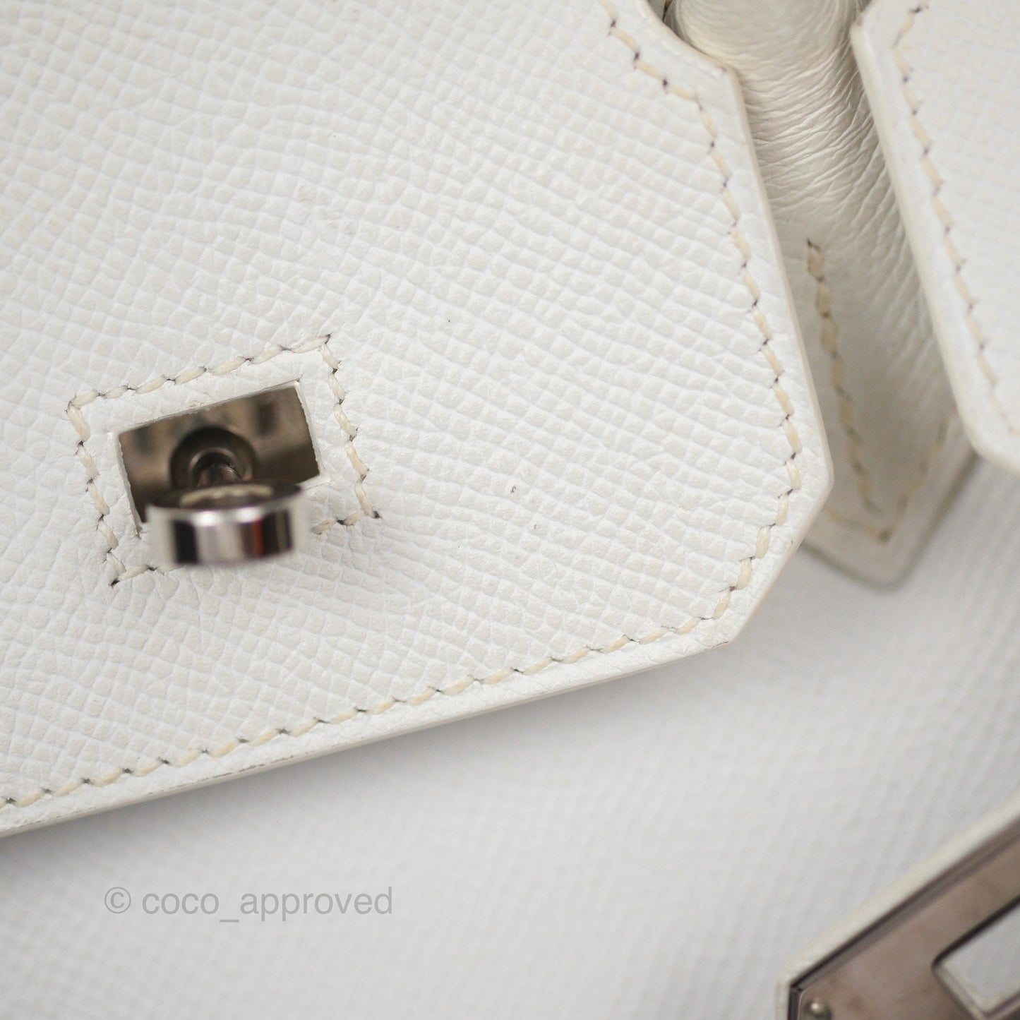 Hermès Birkin 30 Retourne White Epsom Palladium Hardware