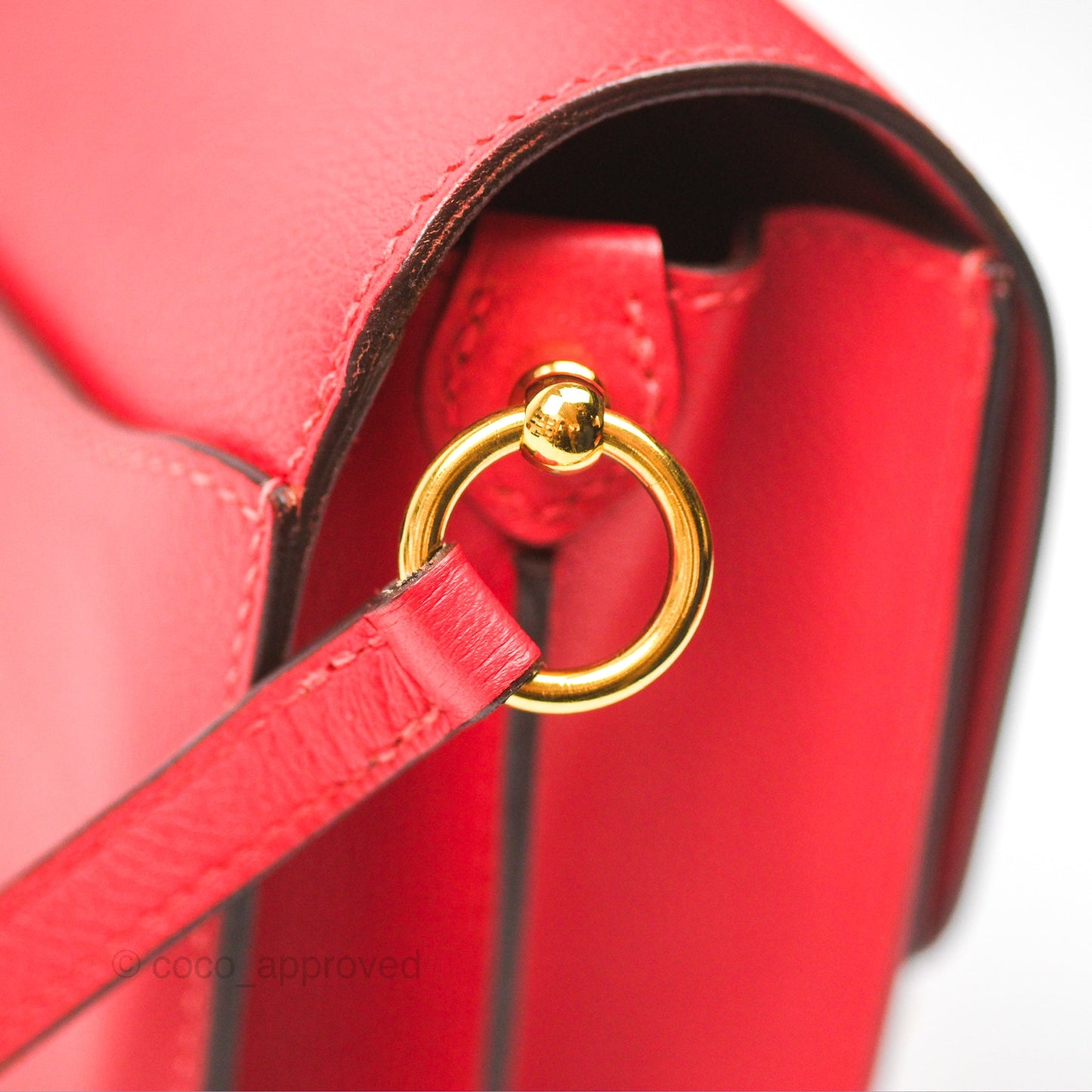 Hermès Roulis Mini 18 Rouge De Coeur Evercolor Permabrass Hardware