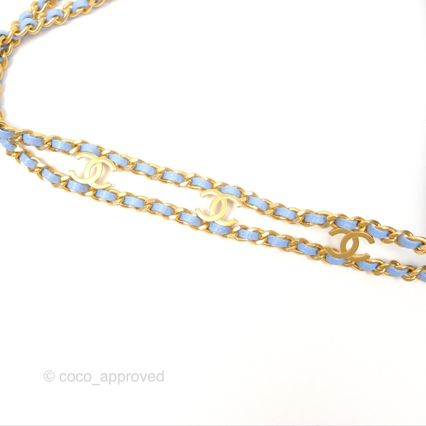 Chanel Small CC Chain Hobo Caviar Blue Aged Gold Hardware
