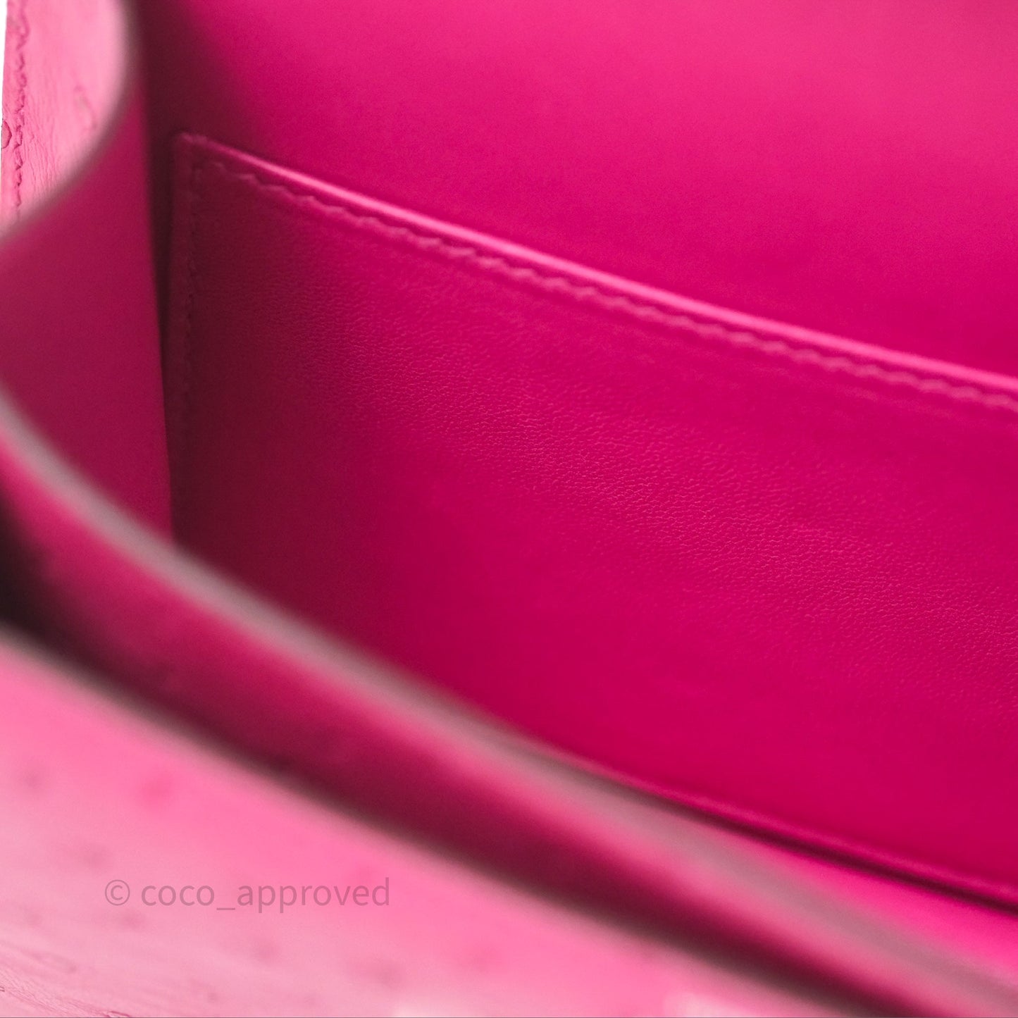 Hermès Constance Mini 18cm Rose Tyrien E5 Ostrich Palladium Hardware