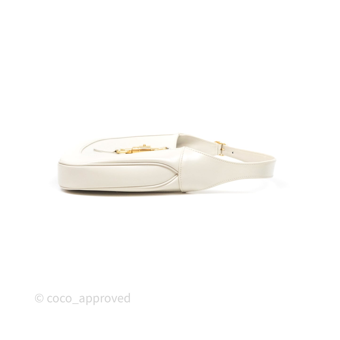 Gucci Jackie 1961 White Small Shoulder Bag Gold Hardware