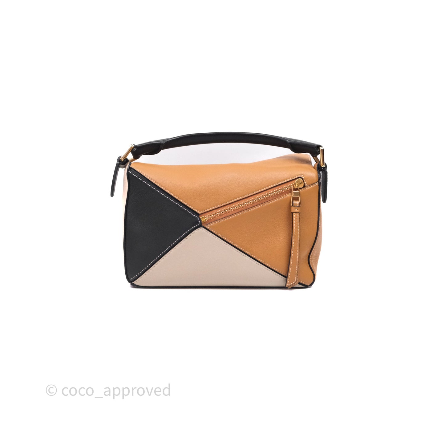 Loewe Small Puzzle Bag Amber/ Light Oat Calfskin Gold Hardware
