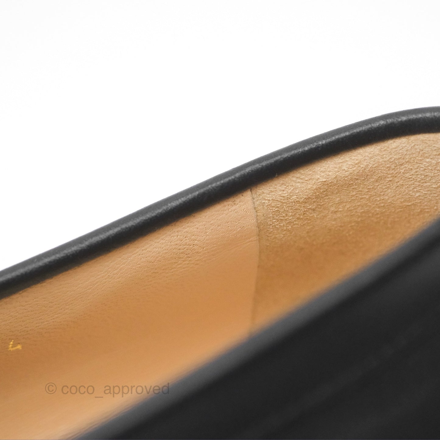 Chanel Loafers Black Leather CC Clover Camellia 23S Size 37C
