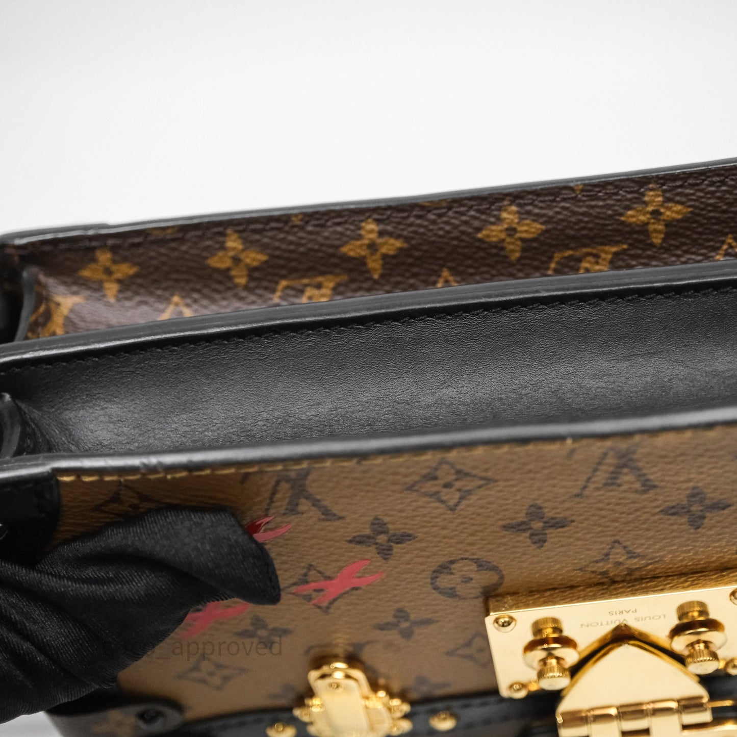 Louis Vuitton Monogram Reverse Trunk Clutch Bag