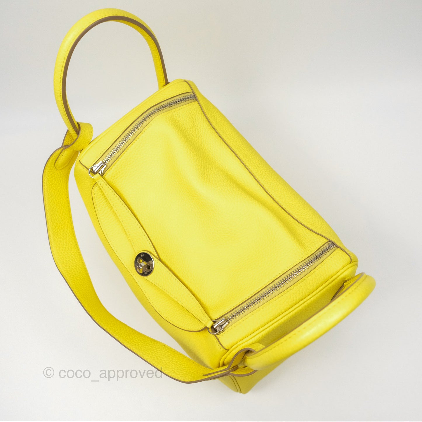 Hermès Lindy 30 Celemence Lime 9R Palladium Hardware