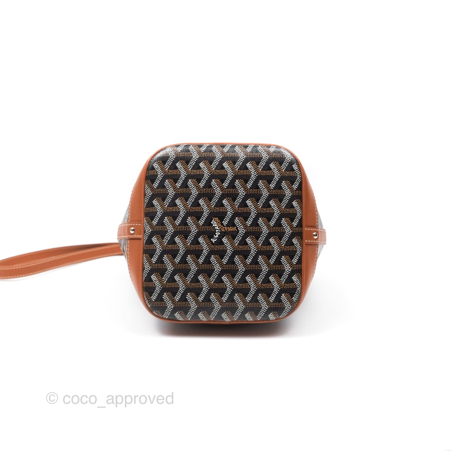 Goyard Petit Flot Bucket Bag Black & Tan Goyardine