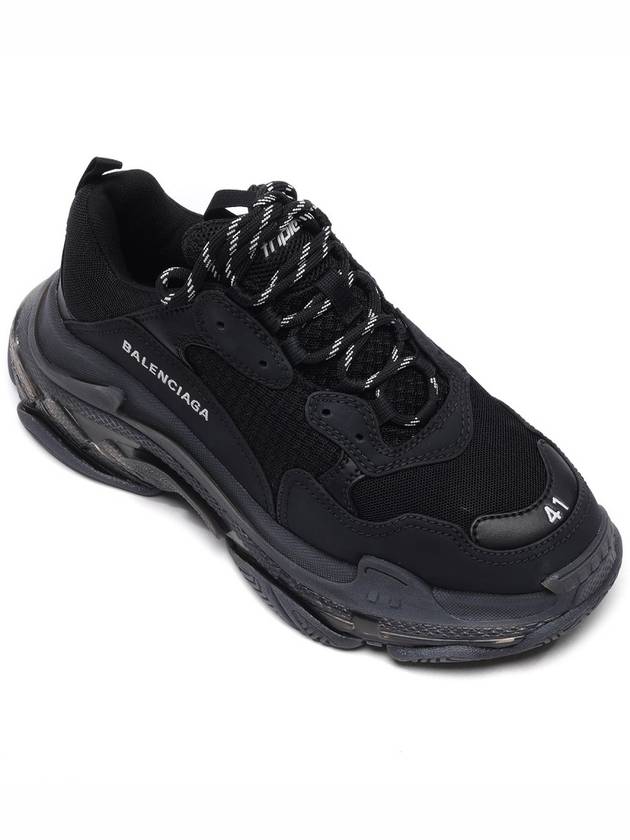 Luxury Balenciaga Triple S Sneakers Clear Sole Black