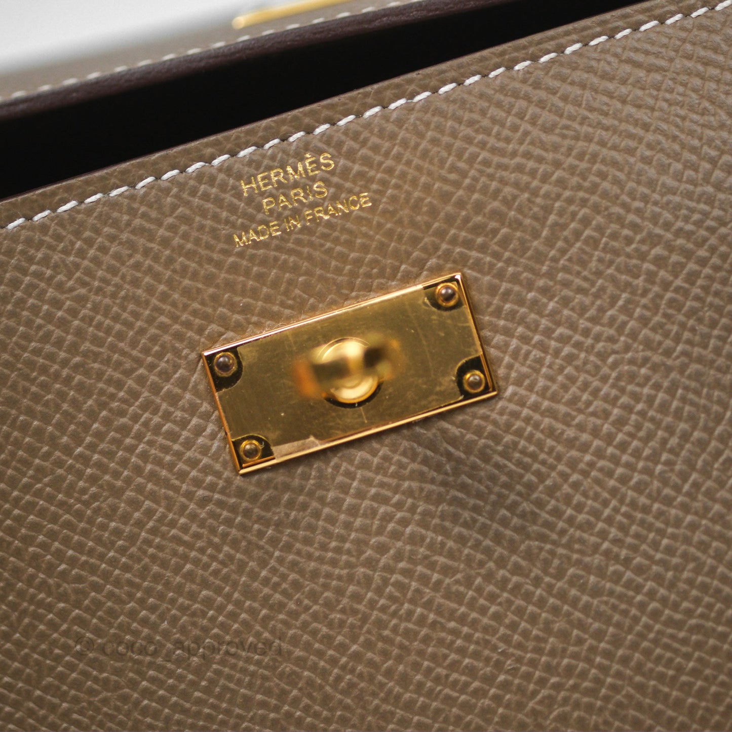 Hermès Kelly To Go Wallet Etoupe 18 Epsom Gold Hardware