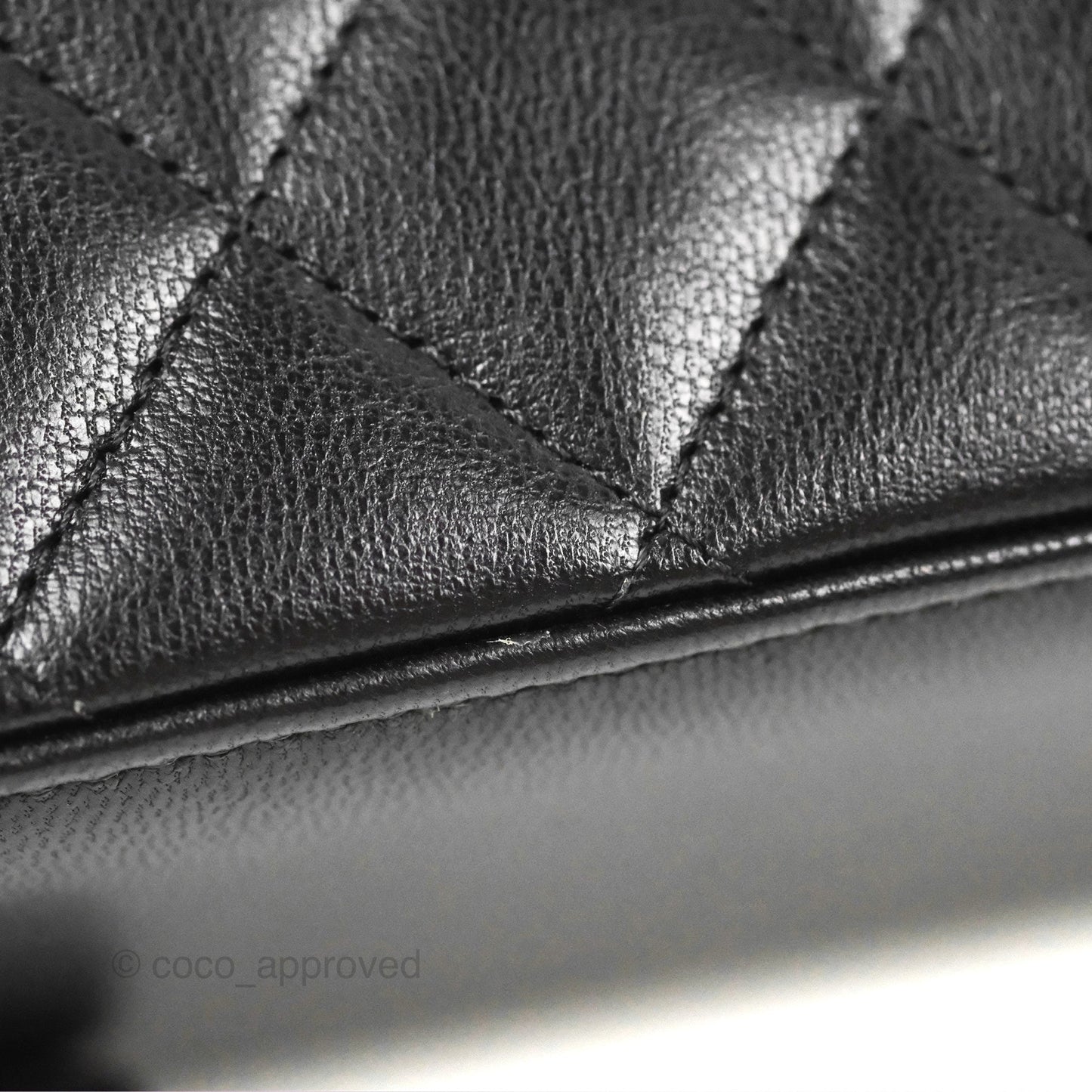 Chanel Vanity With Chain Black Goatskin Aged Gold Hardware