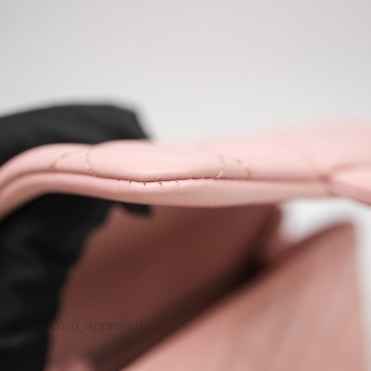 Chanel Quilted Mini Square Flap with Camellia Adjustable Chain Pink Clair Lambskin