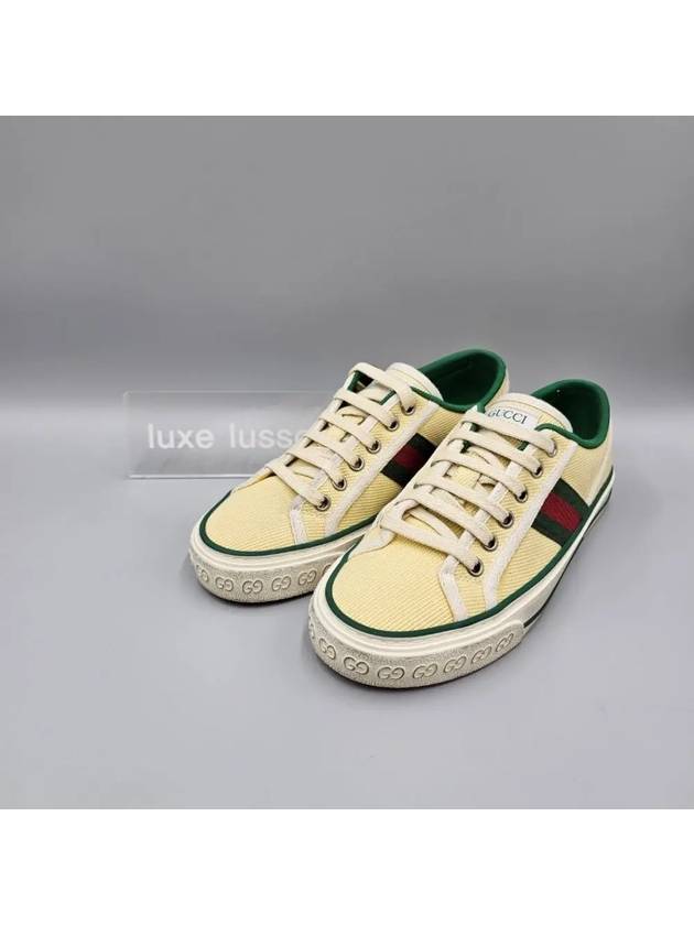 Luxury Gucci Trending 2025 Tennis 1977 Low-Top Sneakers Ivory