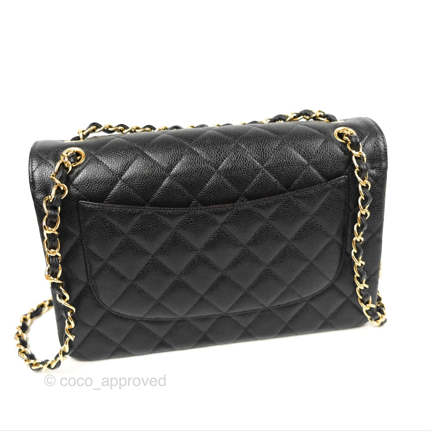 Chanel Jumbo Double Flap Black Caviar Gold Hardware⁣⁣