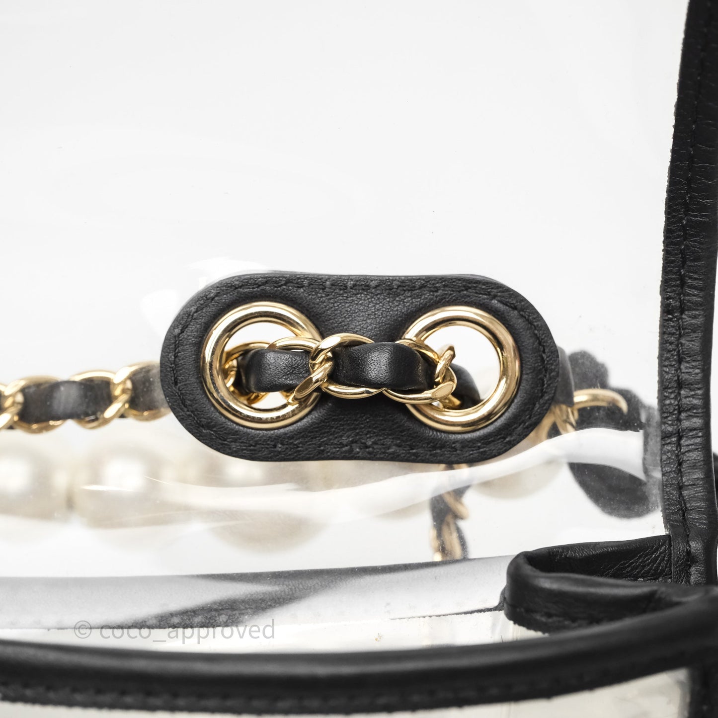 Chanel Medium Sand By The Sea PVC Flap Black Lambskin Gold Hardware