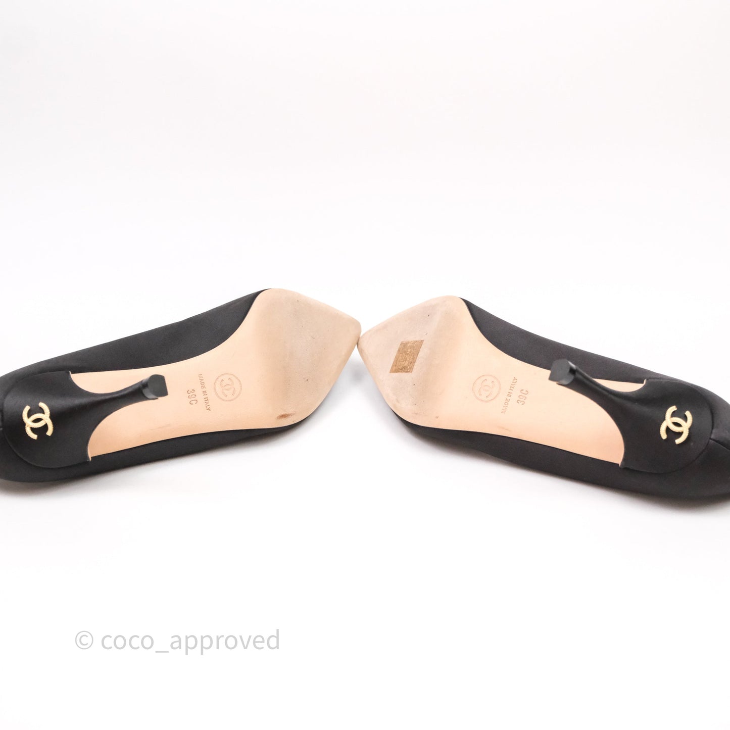 Chanel Classic Heels CC Black Size 39