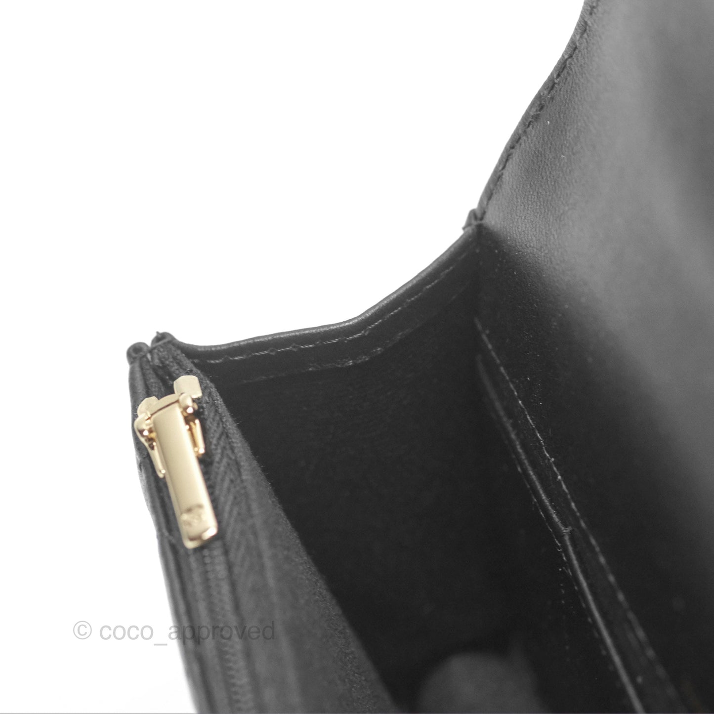 Chanel Camellia Handle Mini WOC Phone Holder with Chain Black Lambskin 23K