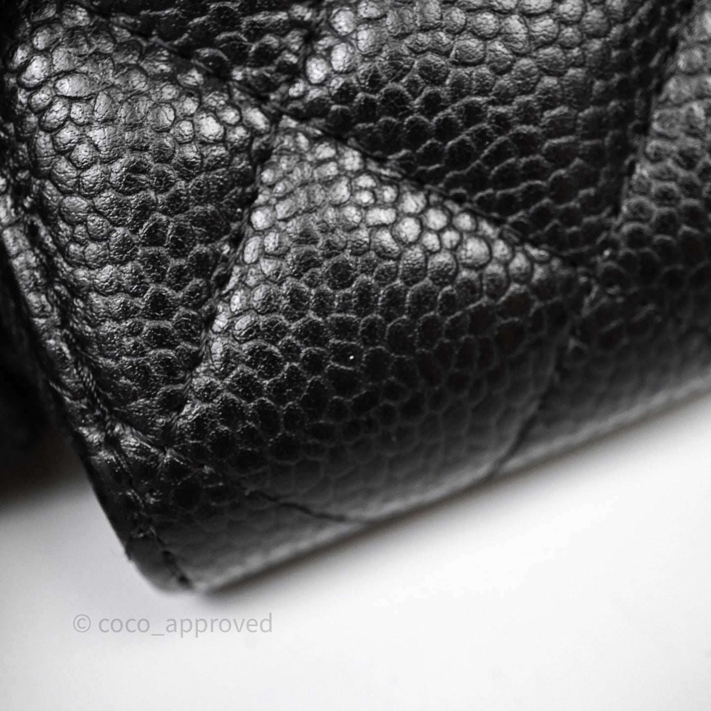 Chanel Quilted Zip Card Holder Black Caviar Gold Hardware