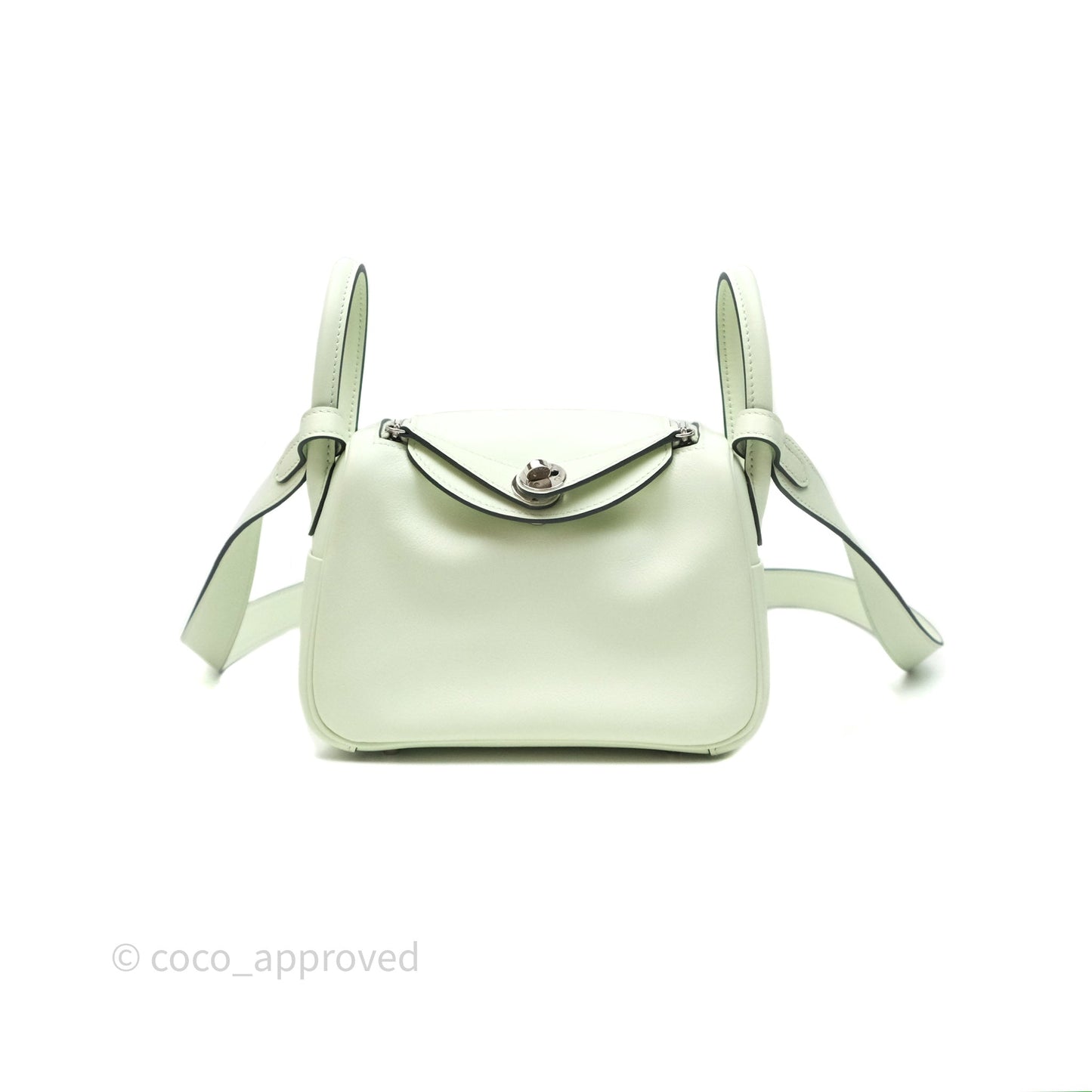 Hermès Mini Lindy Vert Fizz 0S Swift Palladium Hardware