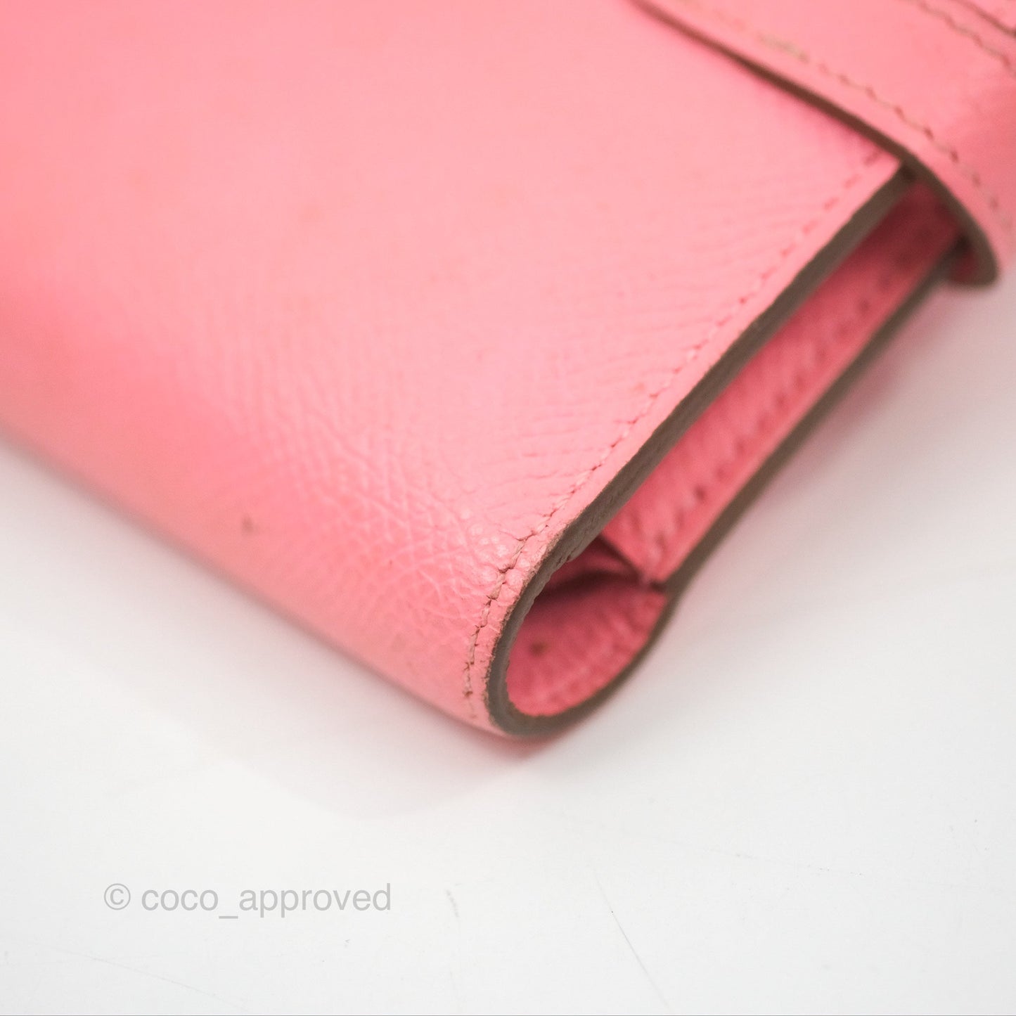 Hermès Small Kelly Wallet Rose Confetti Epsom Palladium Hardware
