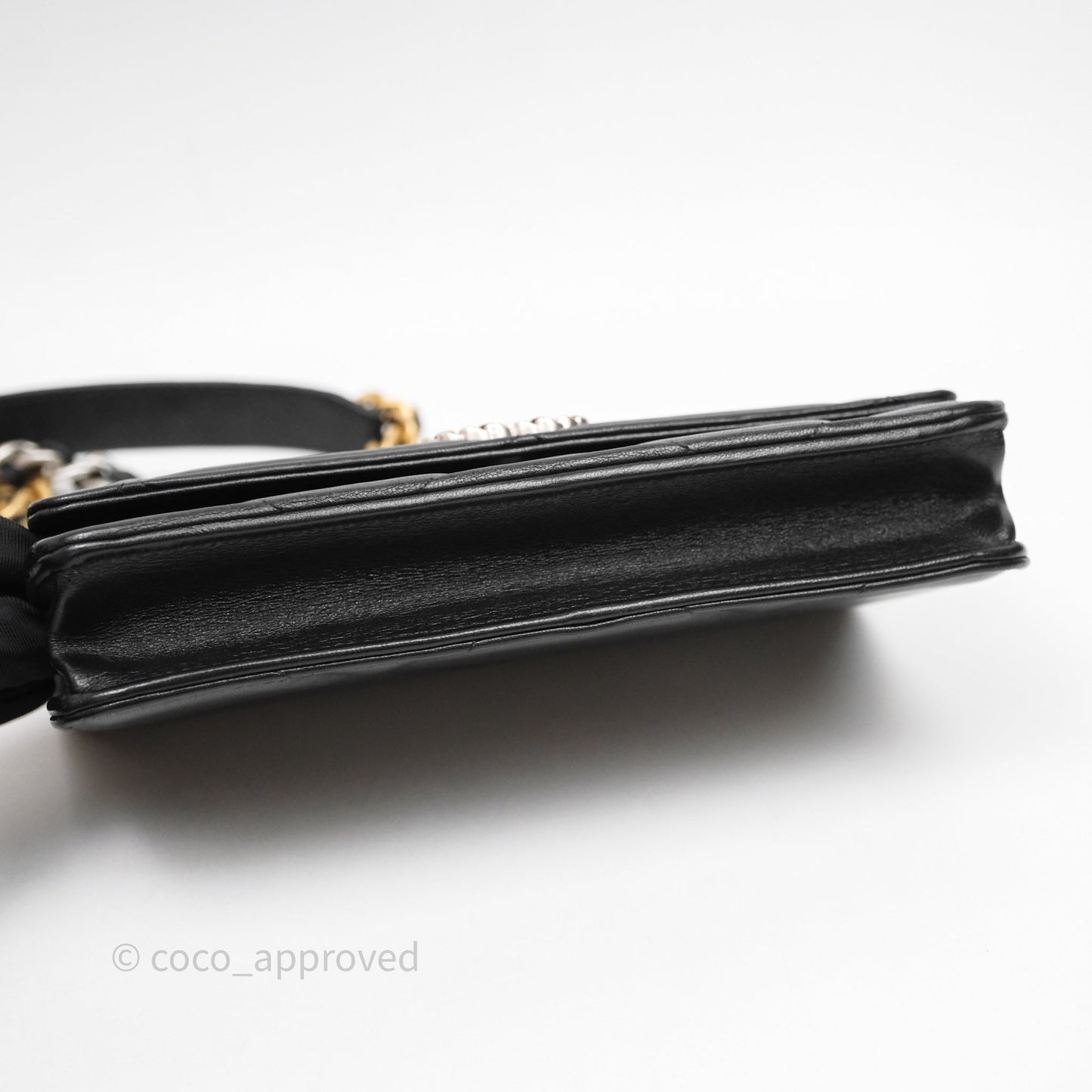 Chanel 19 Wallet on Chain WOC Black Mixed Hardware