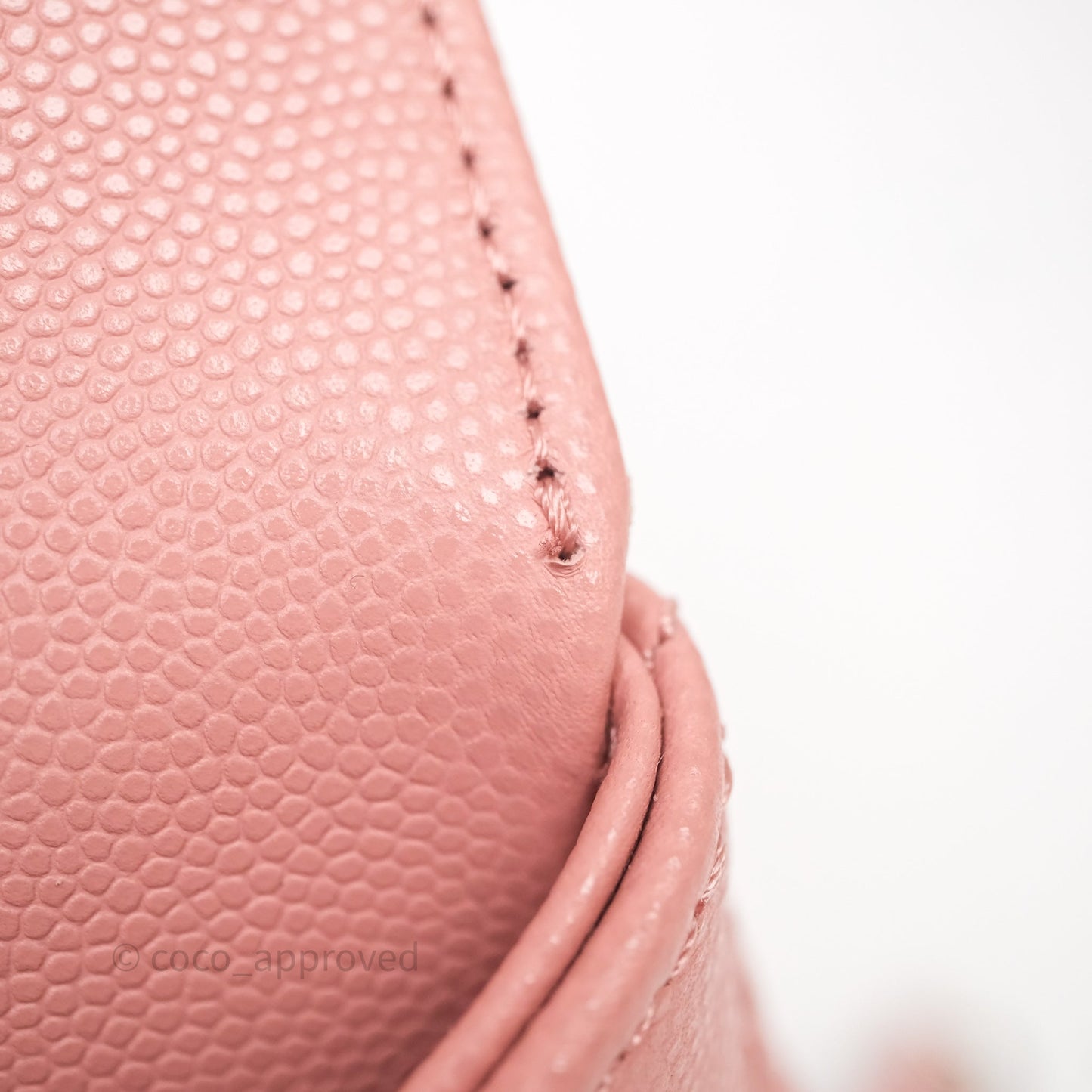 Chanel Small Coco Handle Quilted Pink Caviar Gold Hardware