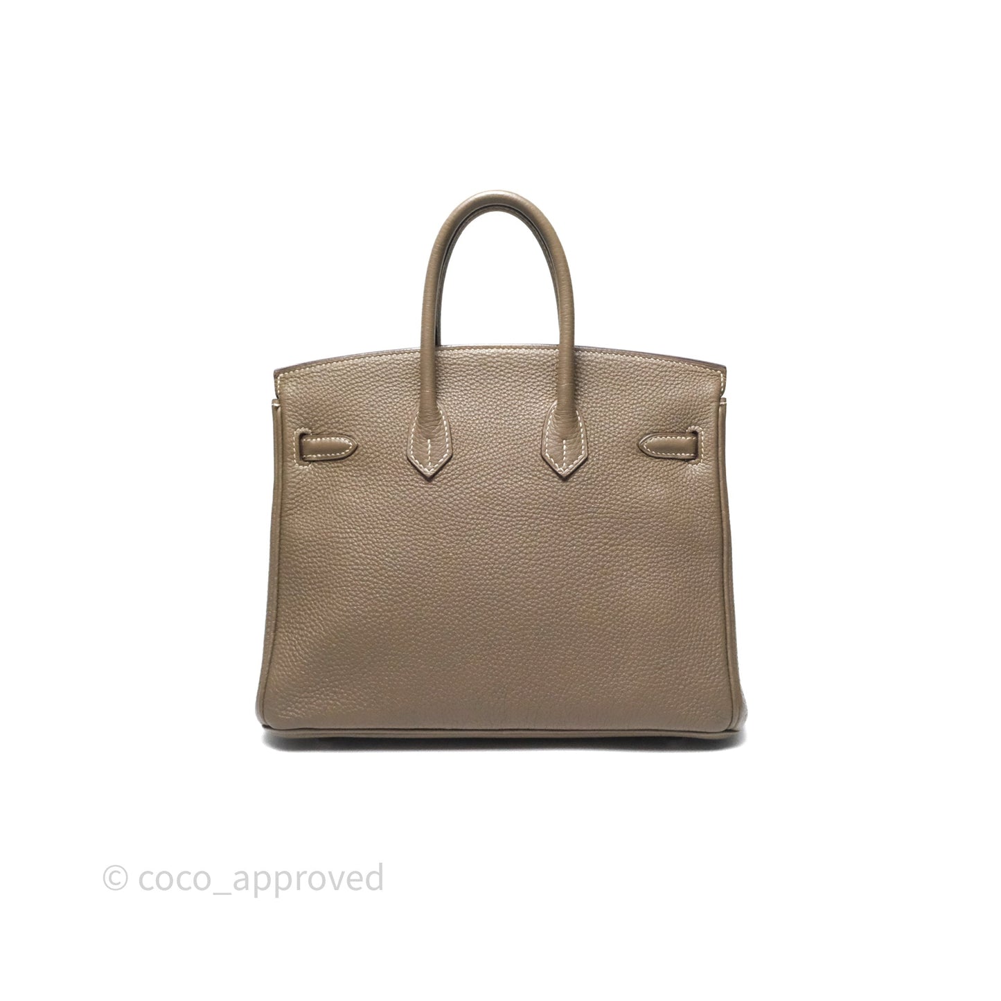Hermes Birkin 25 Retourne Etoupe 18 Clemence Palladium Hardware