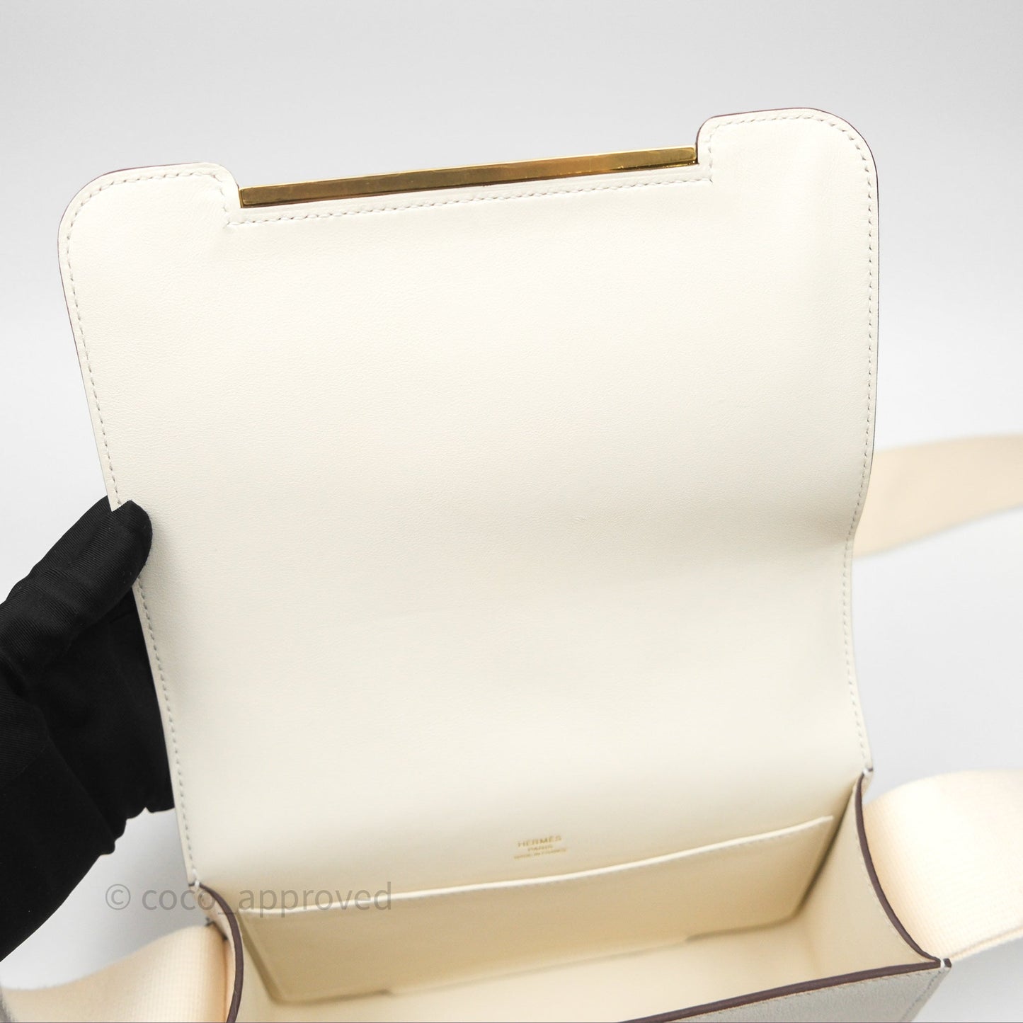 Hermès Geta Bag Nata I2 Chevre Mysore Gold Hardware