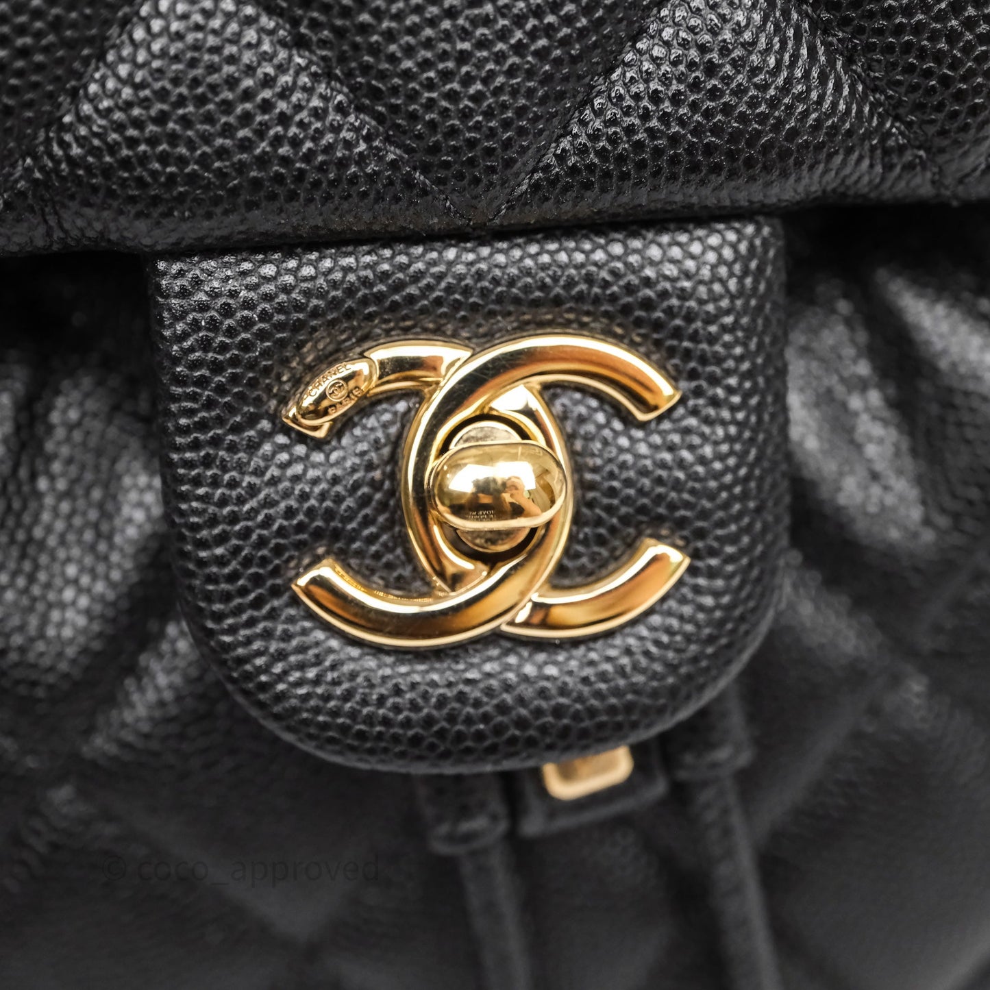 Chanel Urban Spirit Mini Black Caviar Backpack Gold Hardware
