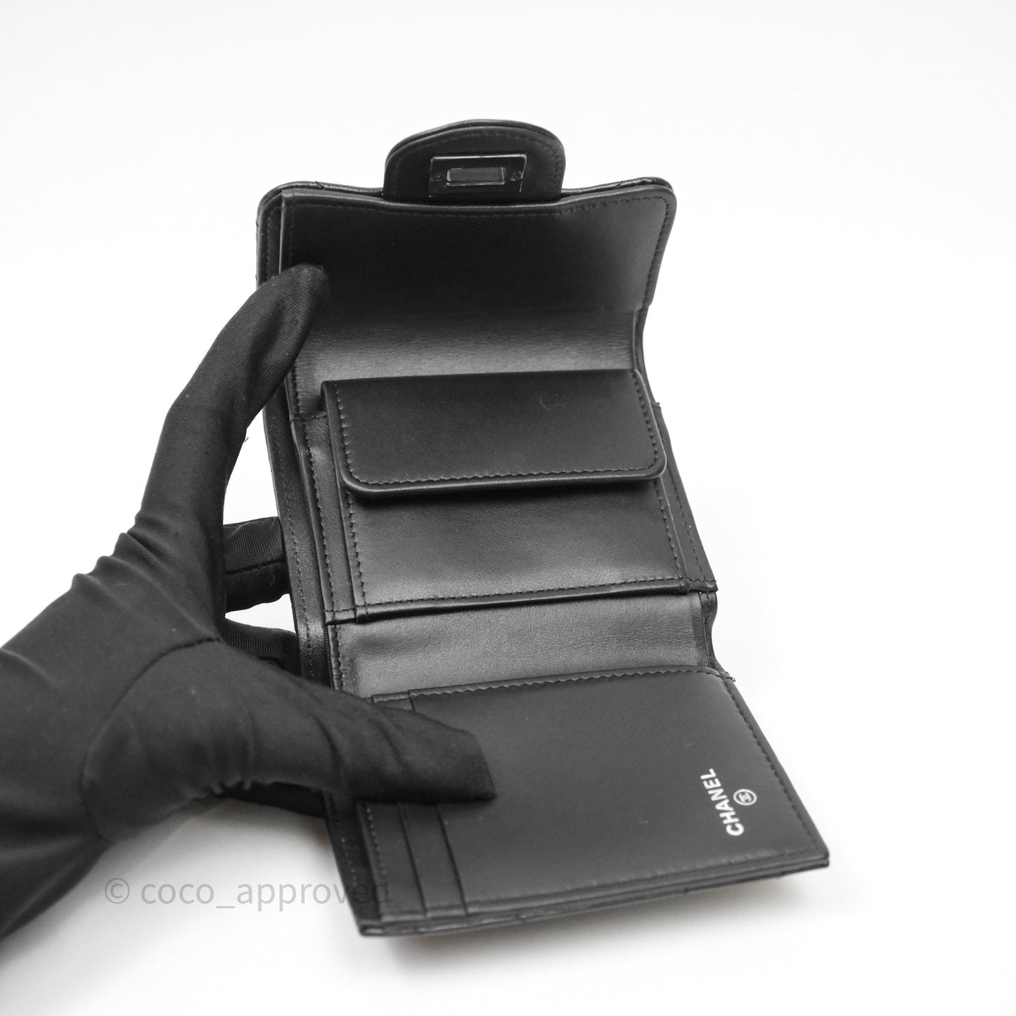 Chanel Chevron Reissue Wallet So Black Aged Calfskin