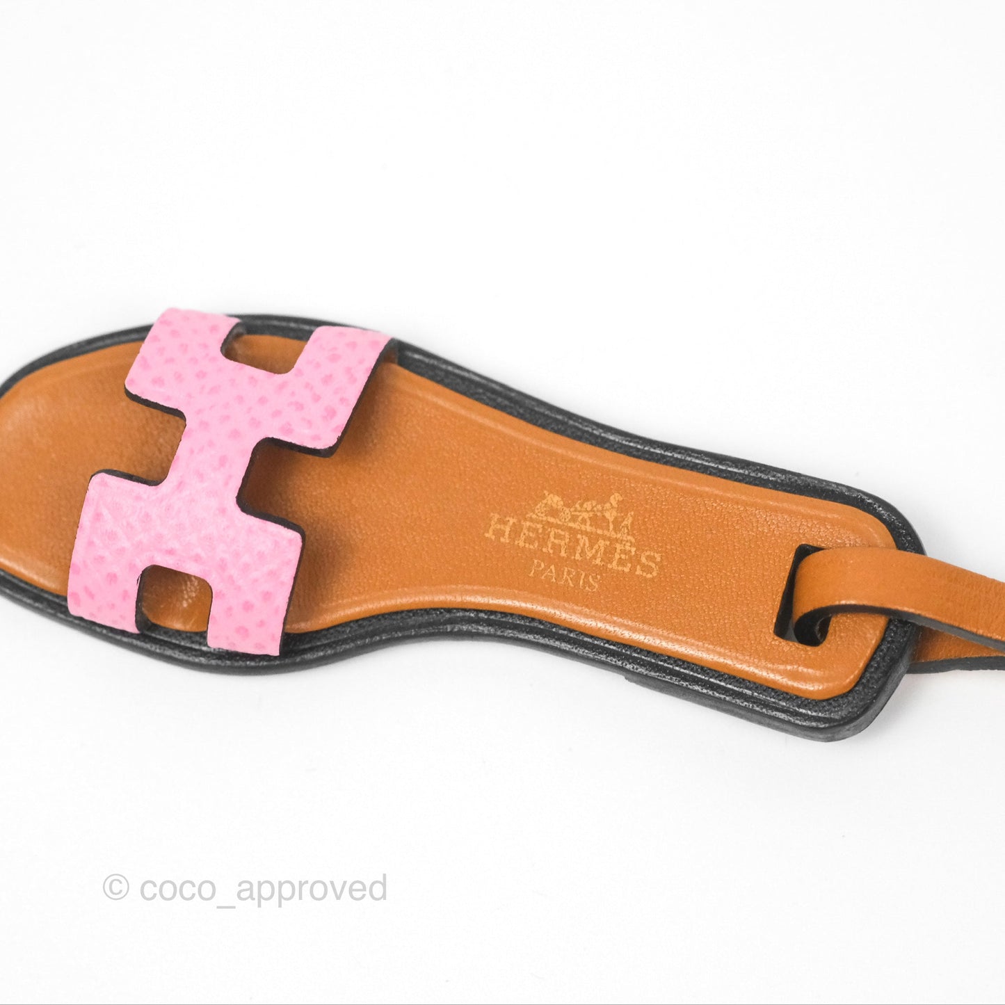 Hermès Oran Nano Charm Epsom Pink / Naturel Sable / Noir