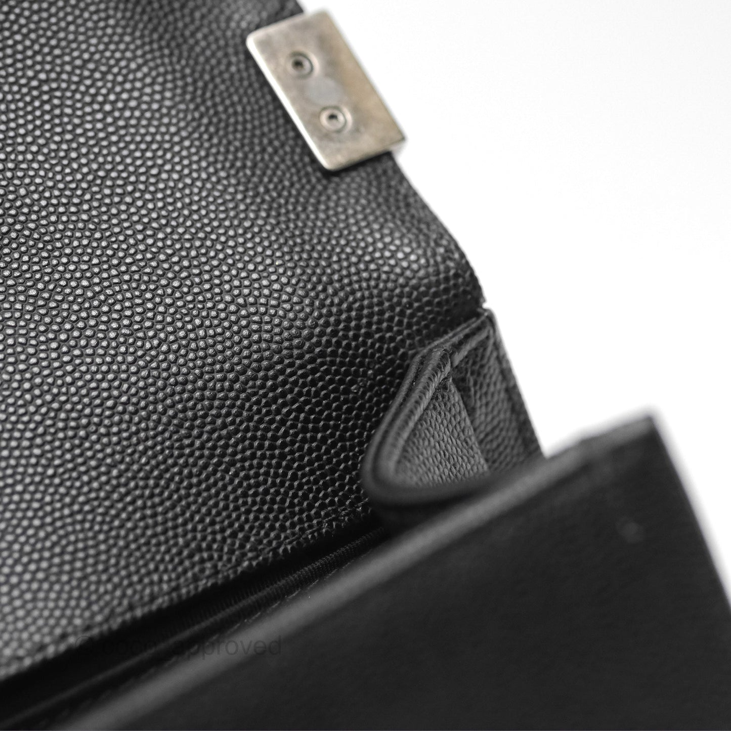 Chanel Quilted Medium Boy Black Caviar Ruthenium Hardware