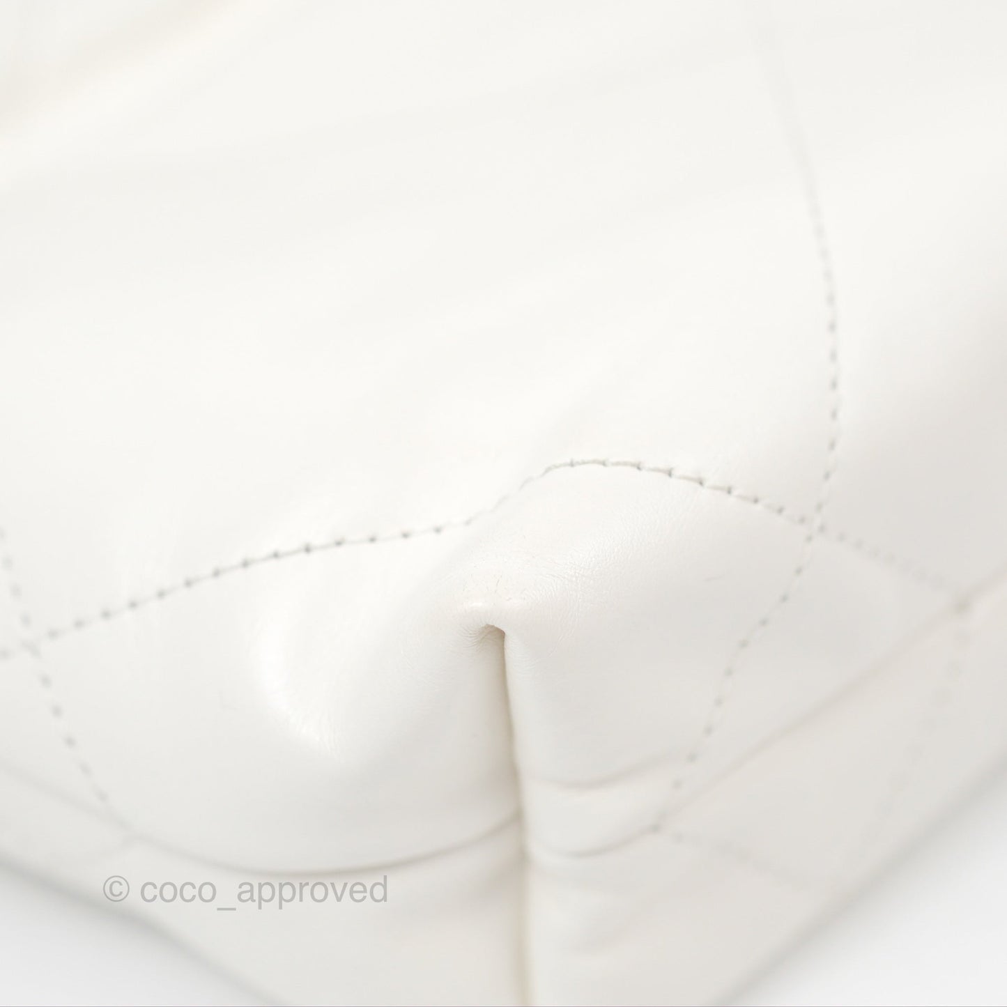 Chanel 22 Mini Bag White Crumpled Calfskin